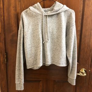 H&M Cropped Gray Hoodie